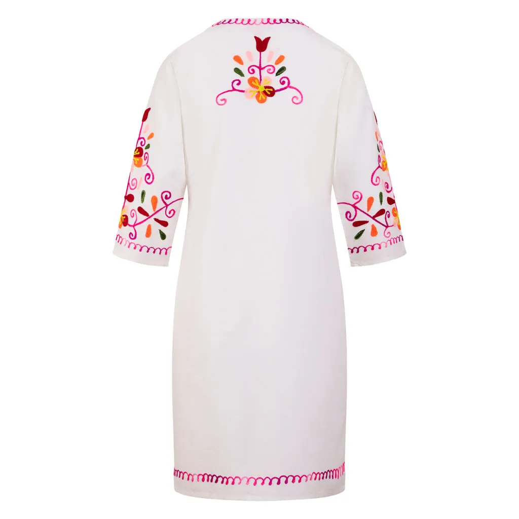 Pre Order Bird Caftan - White