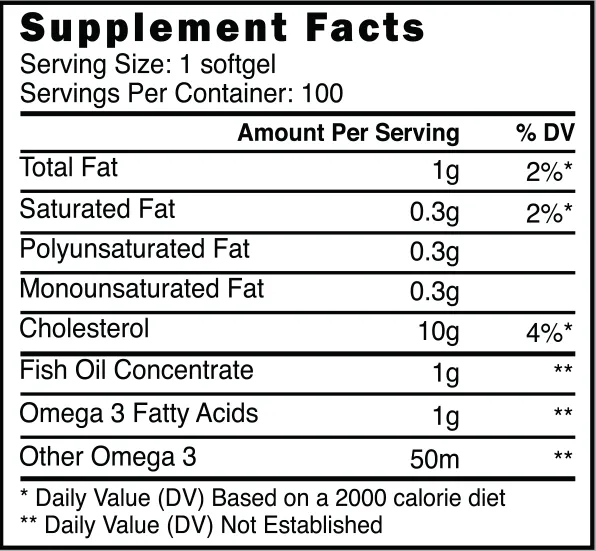 Prime Nutrition Omega 100 Caps