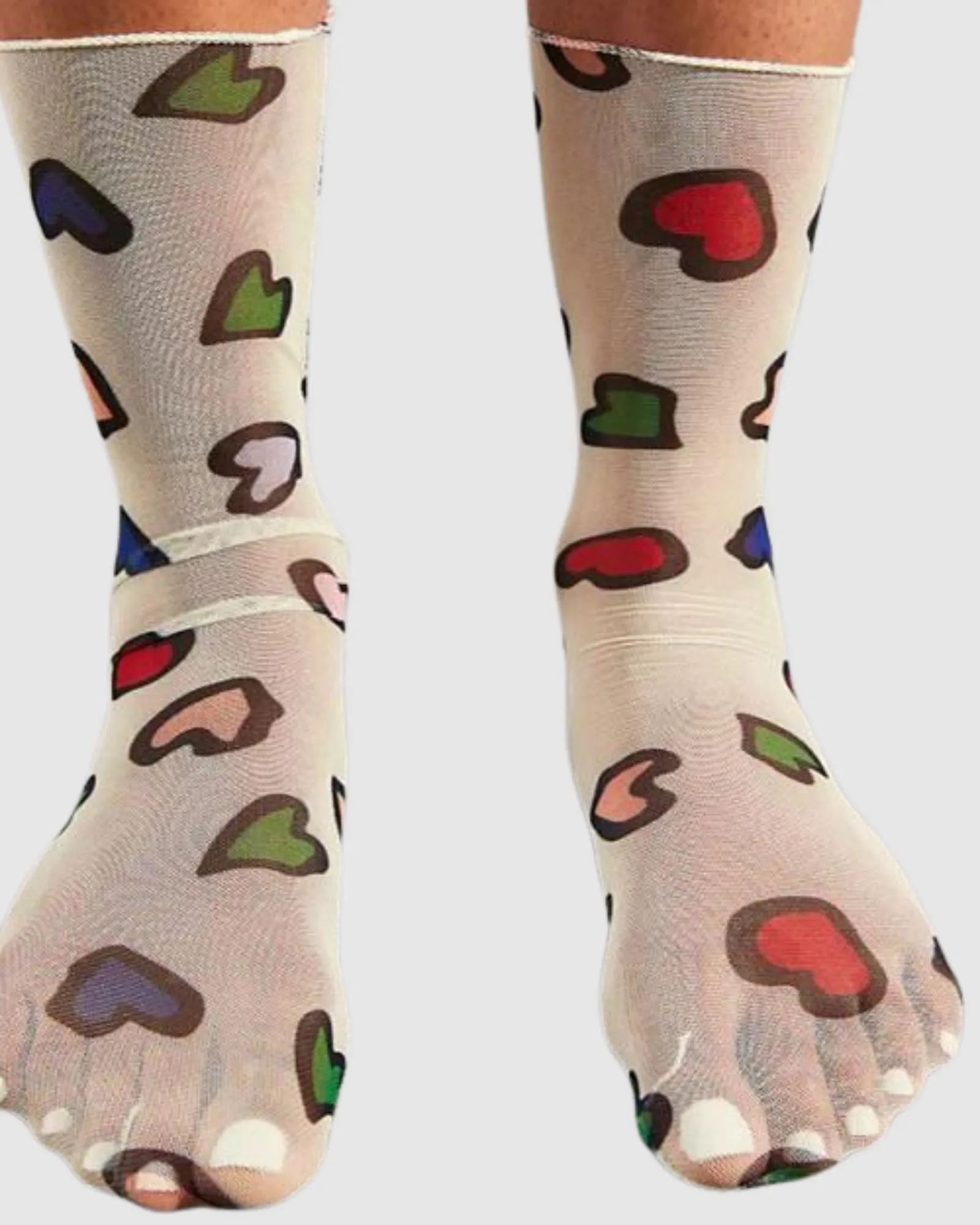 Retro Strawberry Sheer Socks