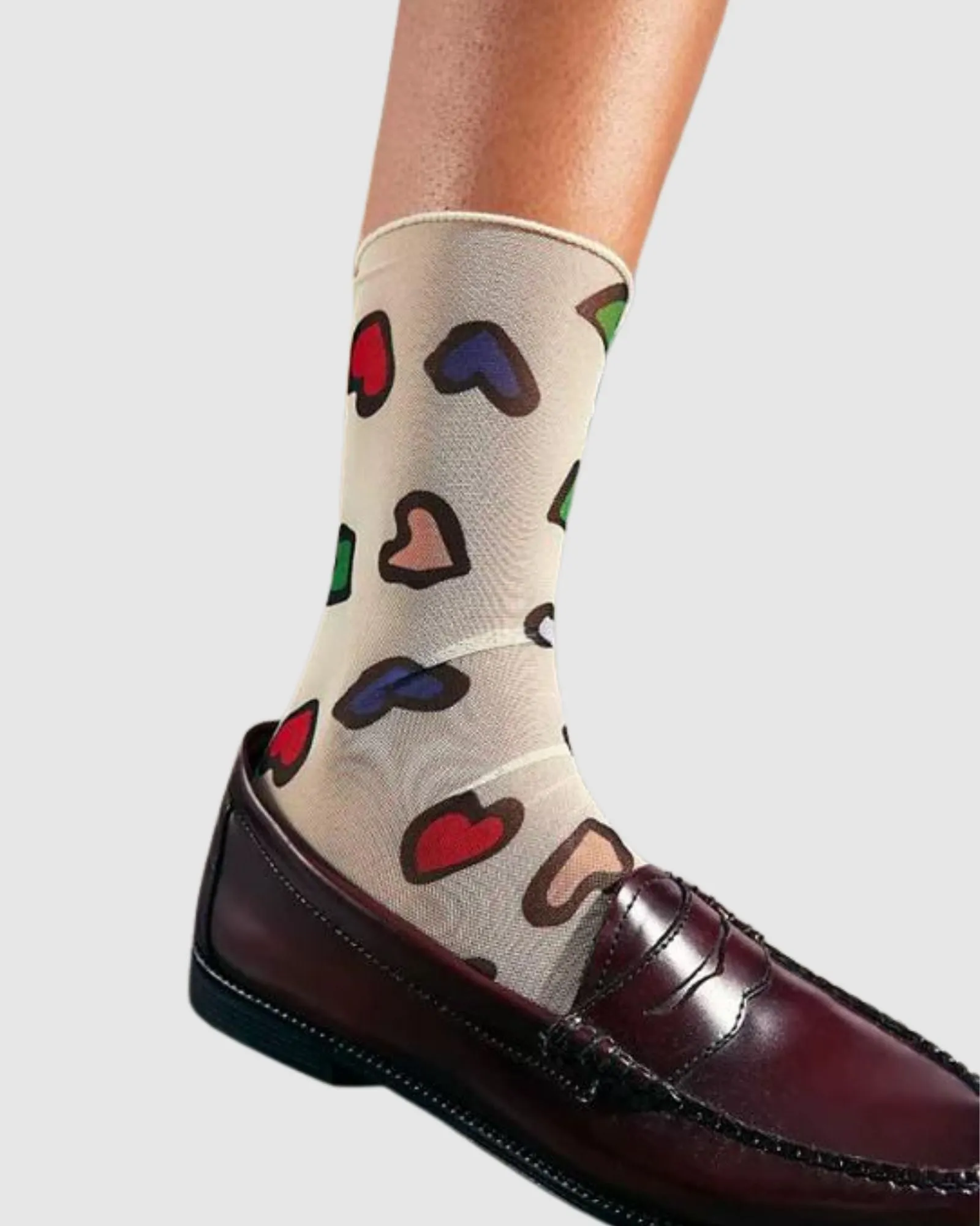 Retro Strawberry Sheer Socks