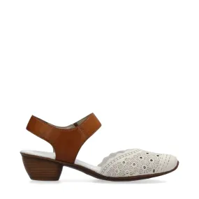 Rieker Women's Mirjam 03 Mary Jane in Crema/Cayenne