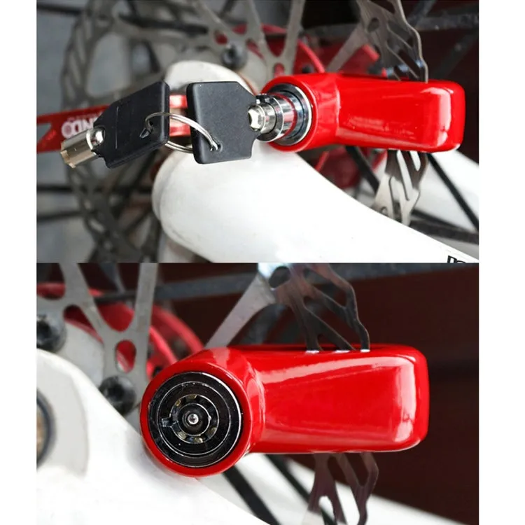 Safety Anti-theft Disk Brake Rotor Lock for Bicycle Motorcycle Scooter, Random Color Delivery