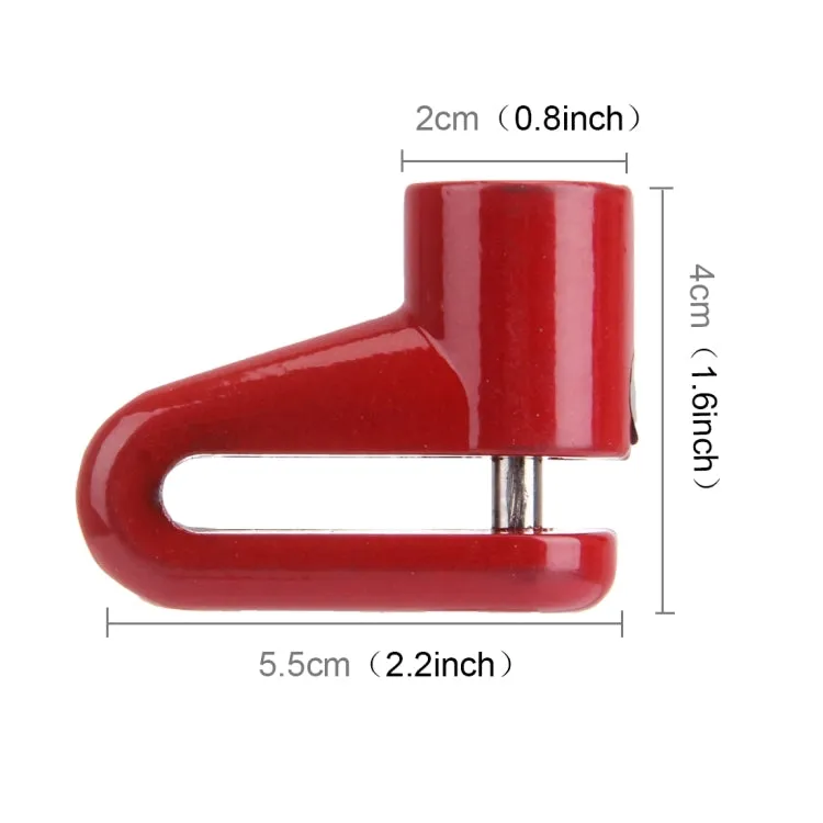 Safety Anti-theft Disk Brake Rotor Lock for Bicycle Motorcycle Scooter, Random Color Delivery