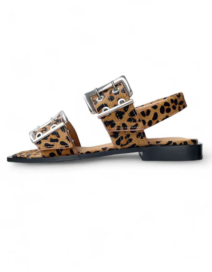 Savina Leopard Pony Sandal