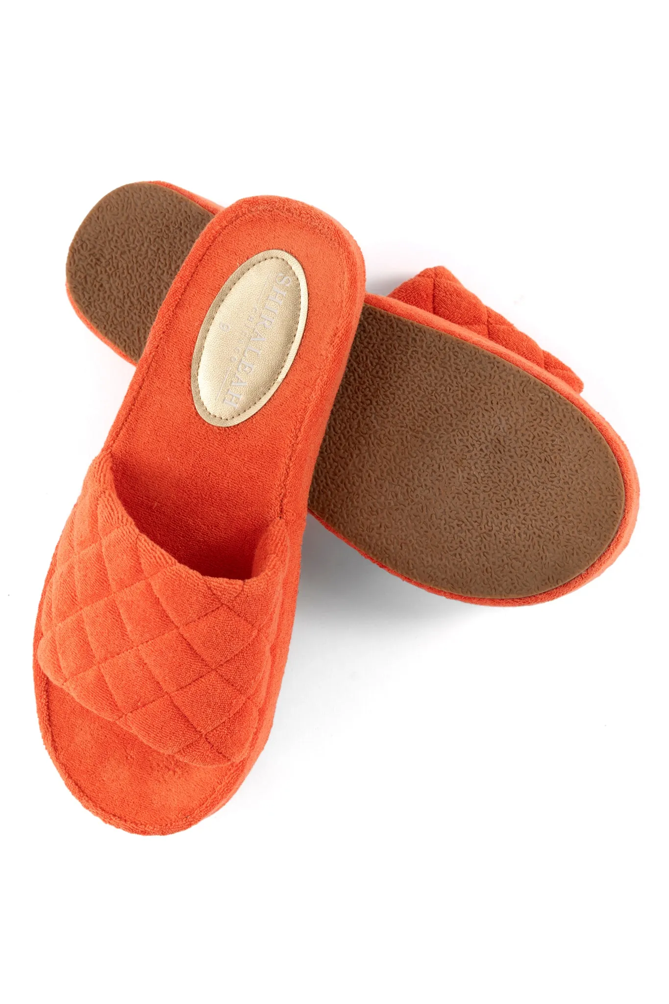 Shiraleah Sol Terry Pool Slides, Orange - FINAL SALE ONLY