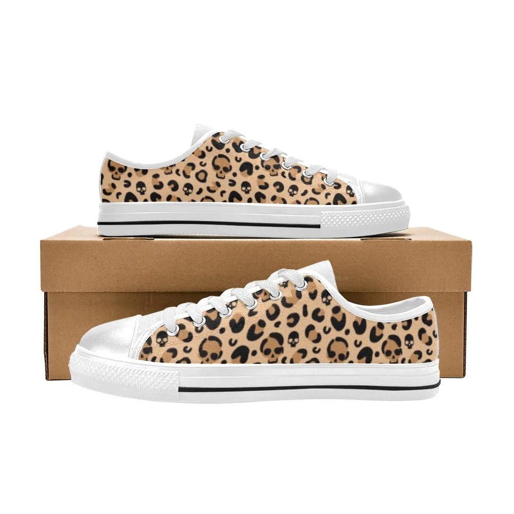 Skull Leopard Print Classic Low Top Sneakers