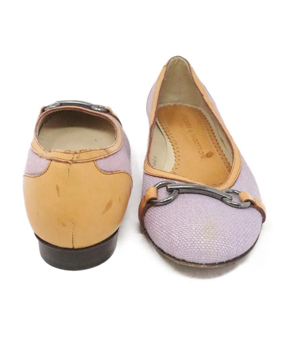 Stubbs & Wootton Purple Canvas Flats sz 6.5