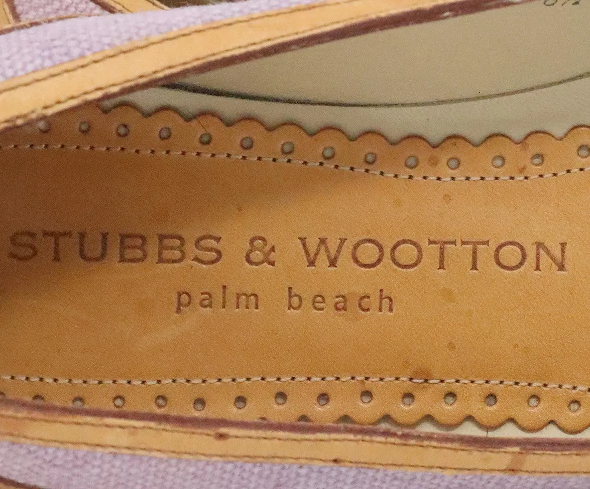 Stubbs & Wootton Purple Canvas Flats sz 6.5