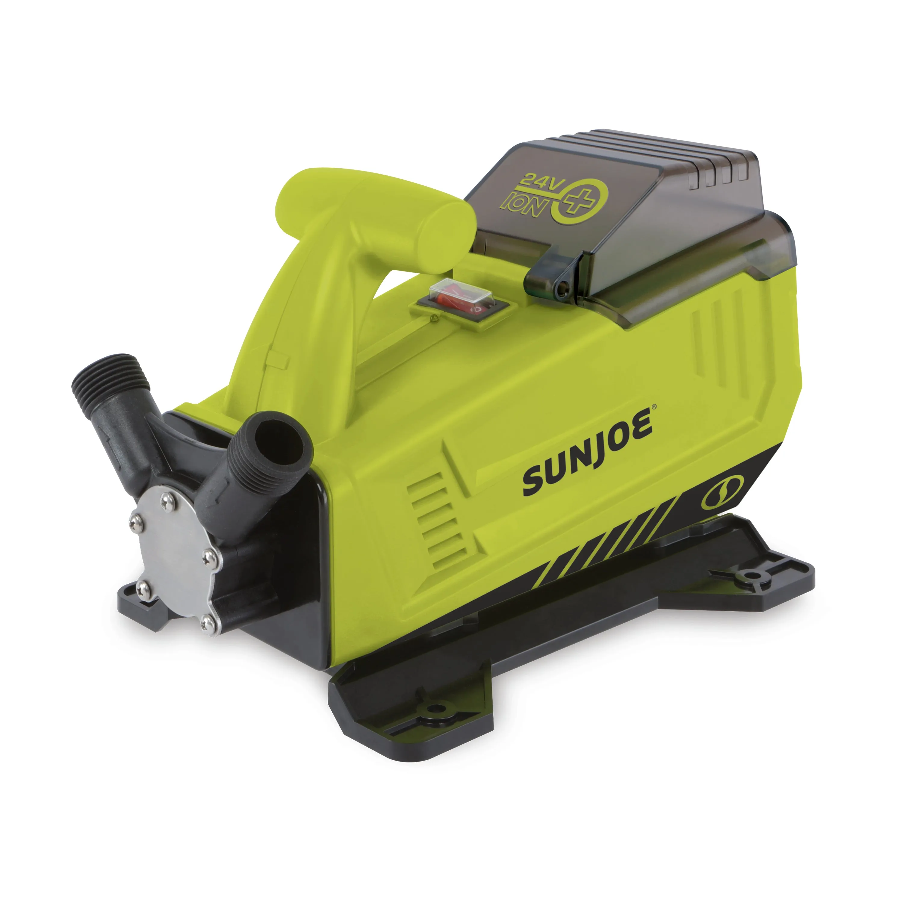 Sun Joe 24V-XFP5-CT 24-Volt IONMAX Cordless 5.0-GPM Transfer Pump | 13-Ft Suction Lift | 52-Ft Head Height | Tool Only