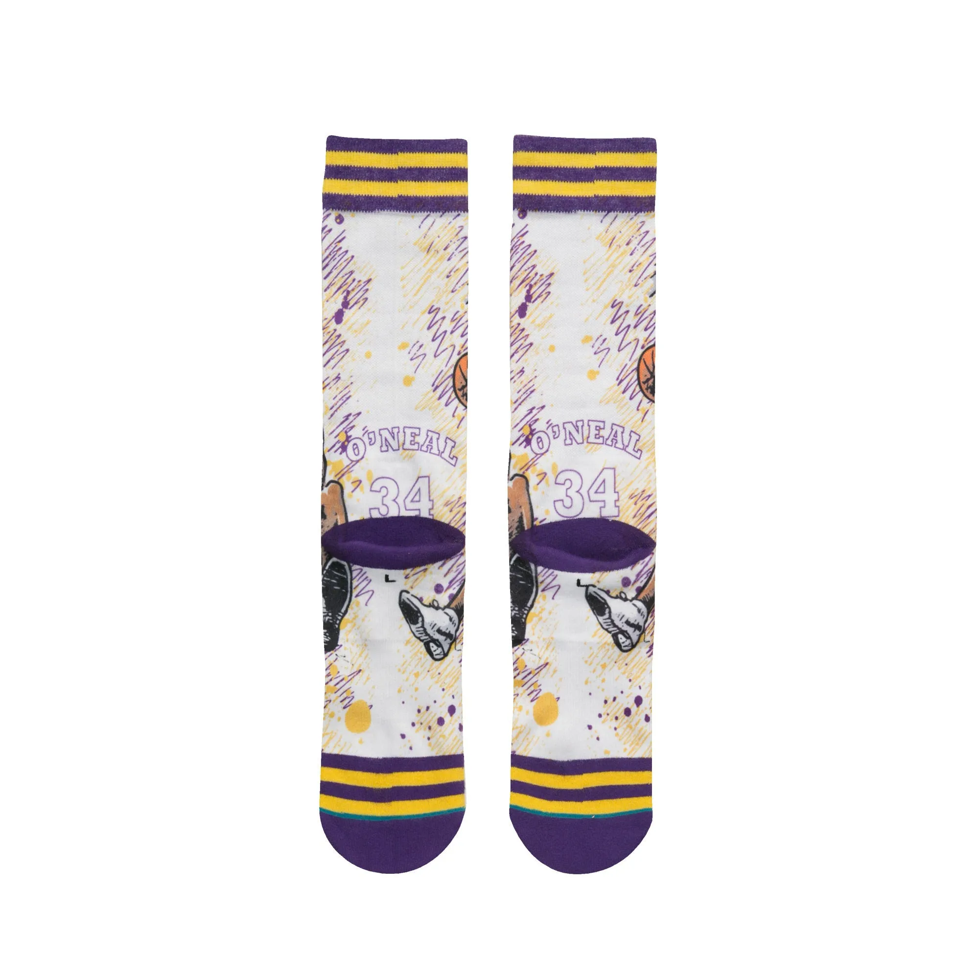 Tf Shaquille O Neal Classic Crew Socks Men's - Purple/Yellow