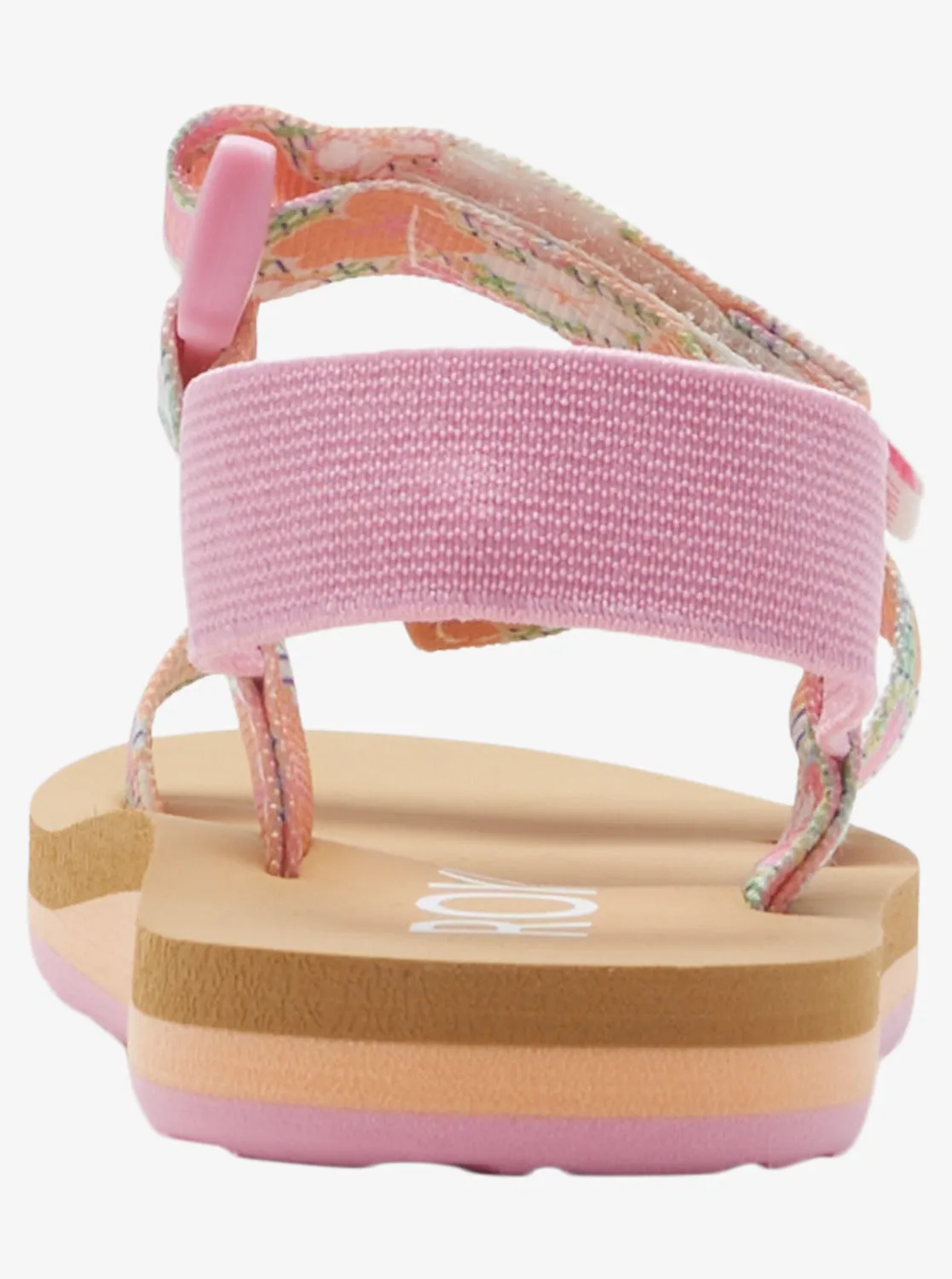 Toddlers Roxy Cage Sandals - White/Crazy Pink/Orange