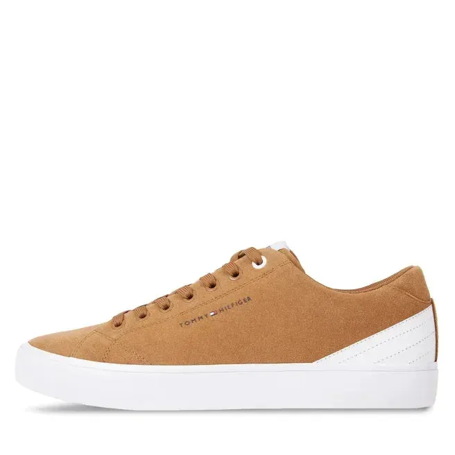 Tommy Hilfiger Th Hi Vulc Core Low Suede Sneakers Men FM0FM04817-TAN