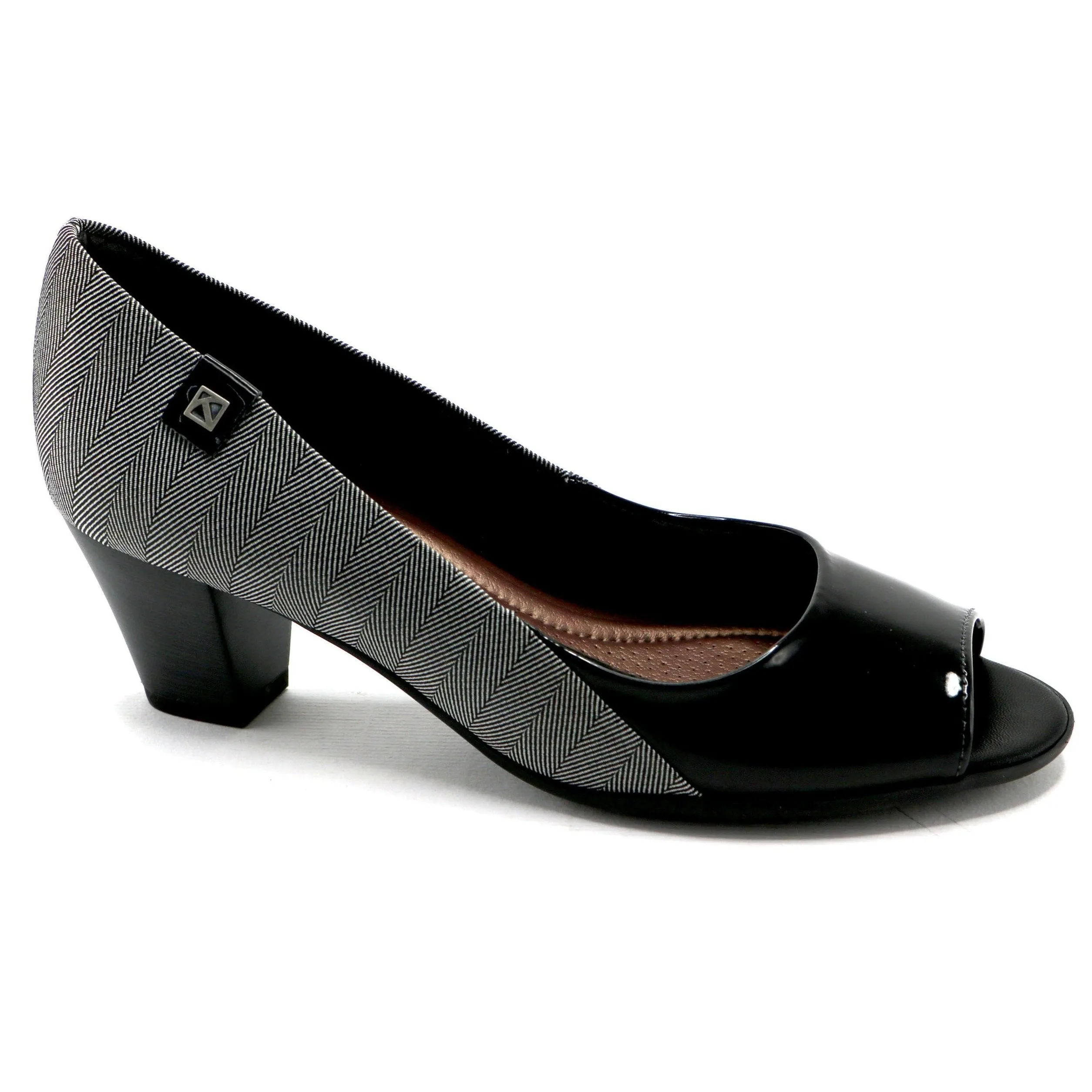 Trendy Peep-Toes - Black & Grafite (714.080)