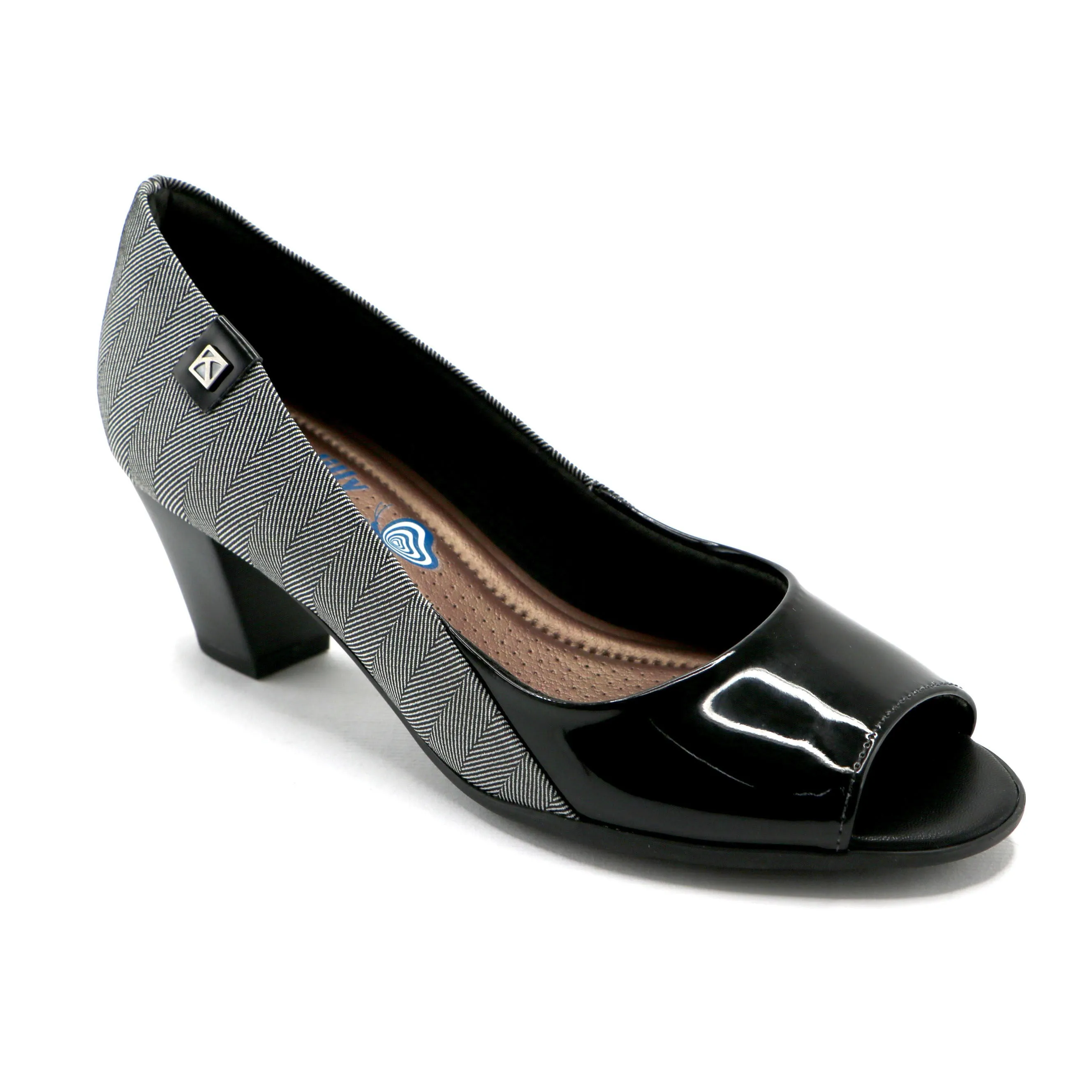 Trendy Peep-Toes - Black & Grafite (714.080)