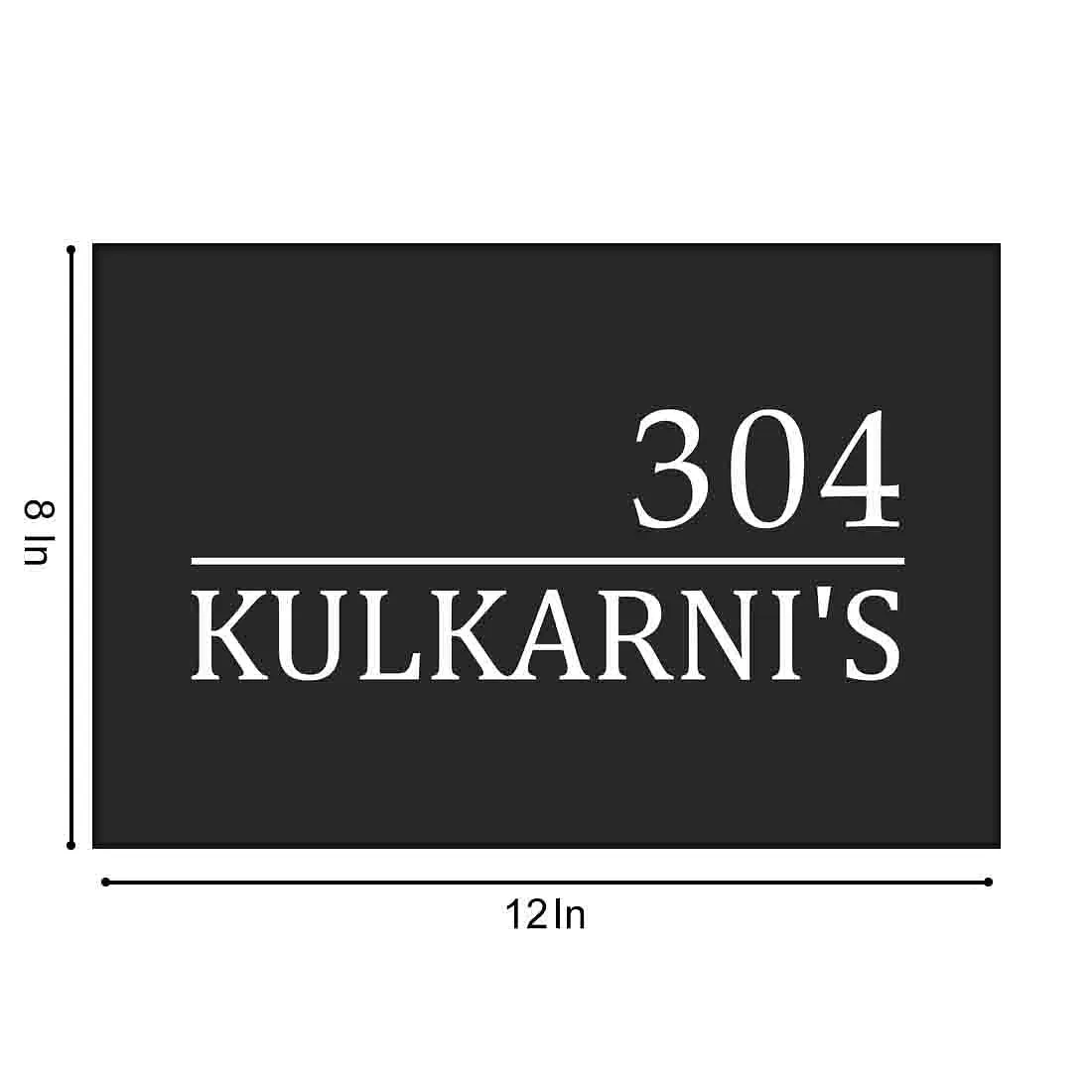 Unique Name Plate Designs for Flats Homes-Classy Minimal