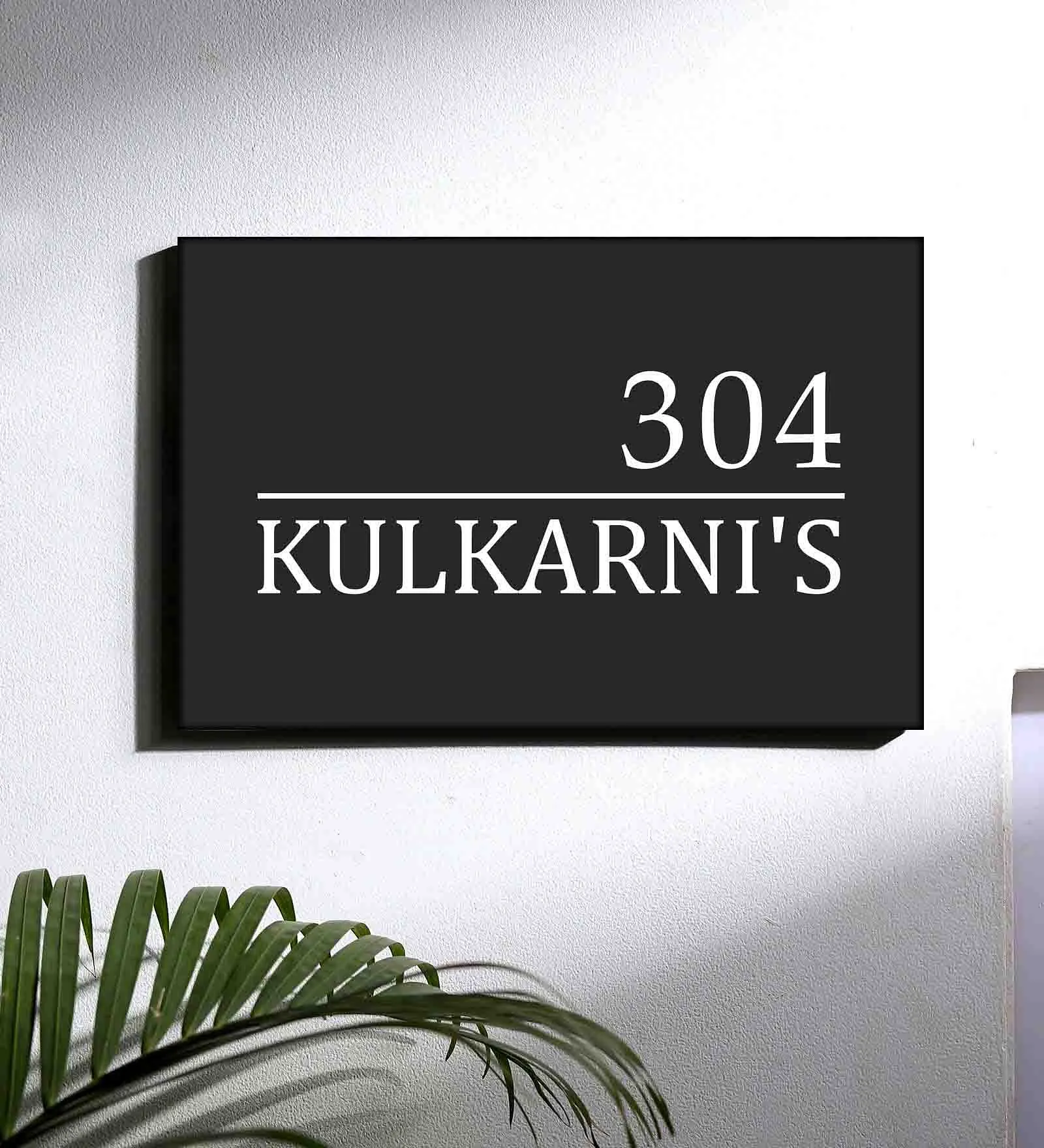 Unique Name Plate Designs for Flats Homes-Classy Minimal