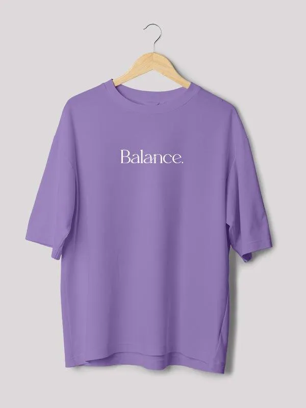 Unisex balance typography T-shirt