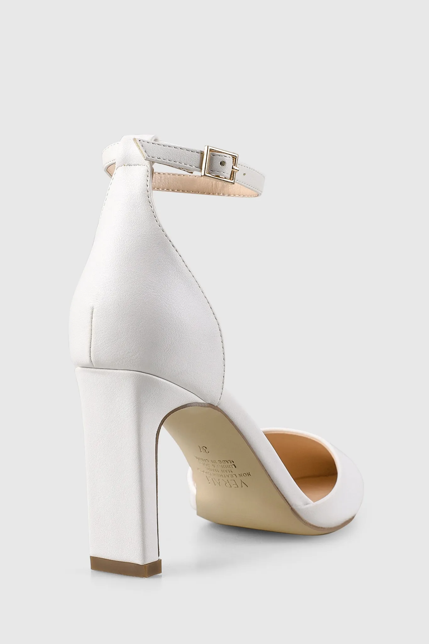 VERALi Kitra Closed Toe Heels White