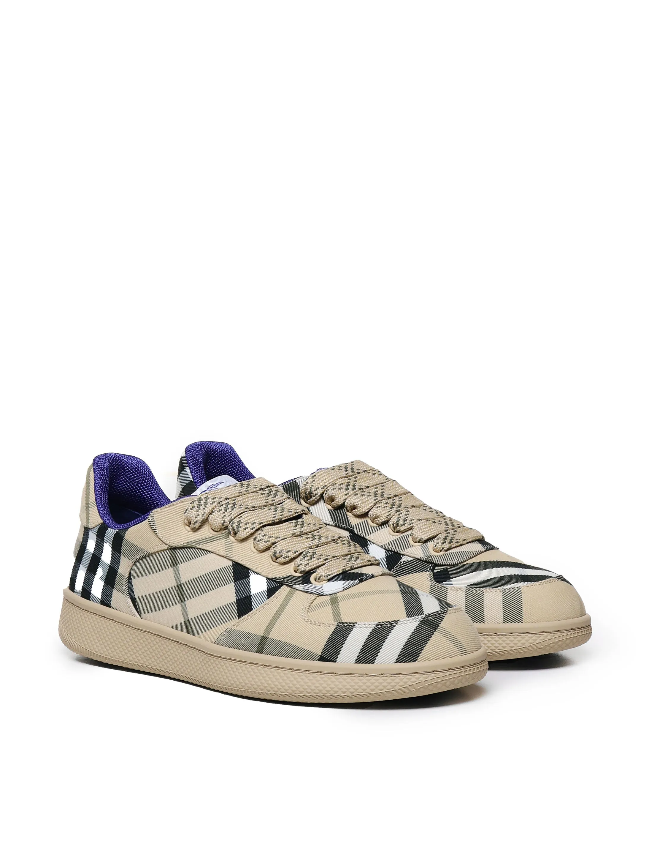 Vintage Check Lace-Up Sneakers