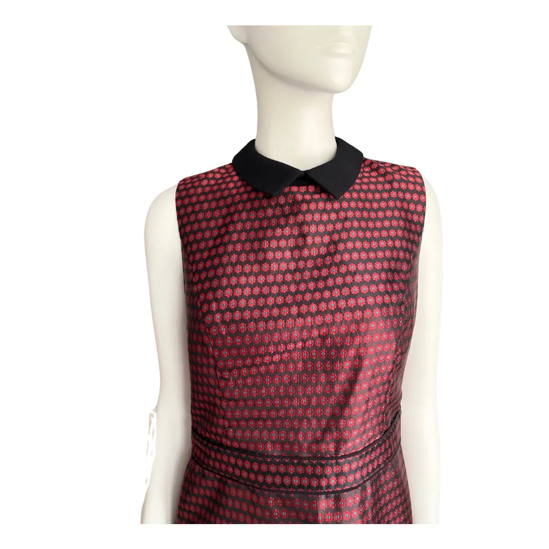 Warehouse Collared Shift Dress Red SIZE 10