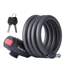 WHEEL UP Bicycle Lock Anti-theft Mountain Bike Password Lock Steel Cable Lock Bicycle Riding Accessories Universal, Style:Key type(1.2 meters)