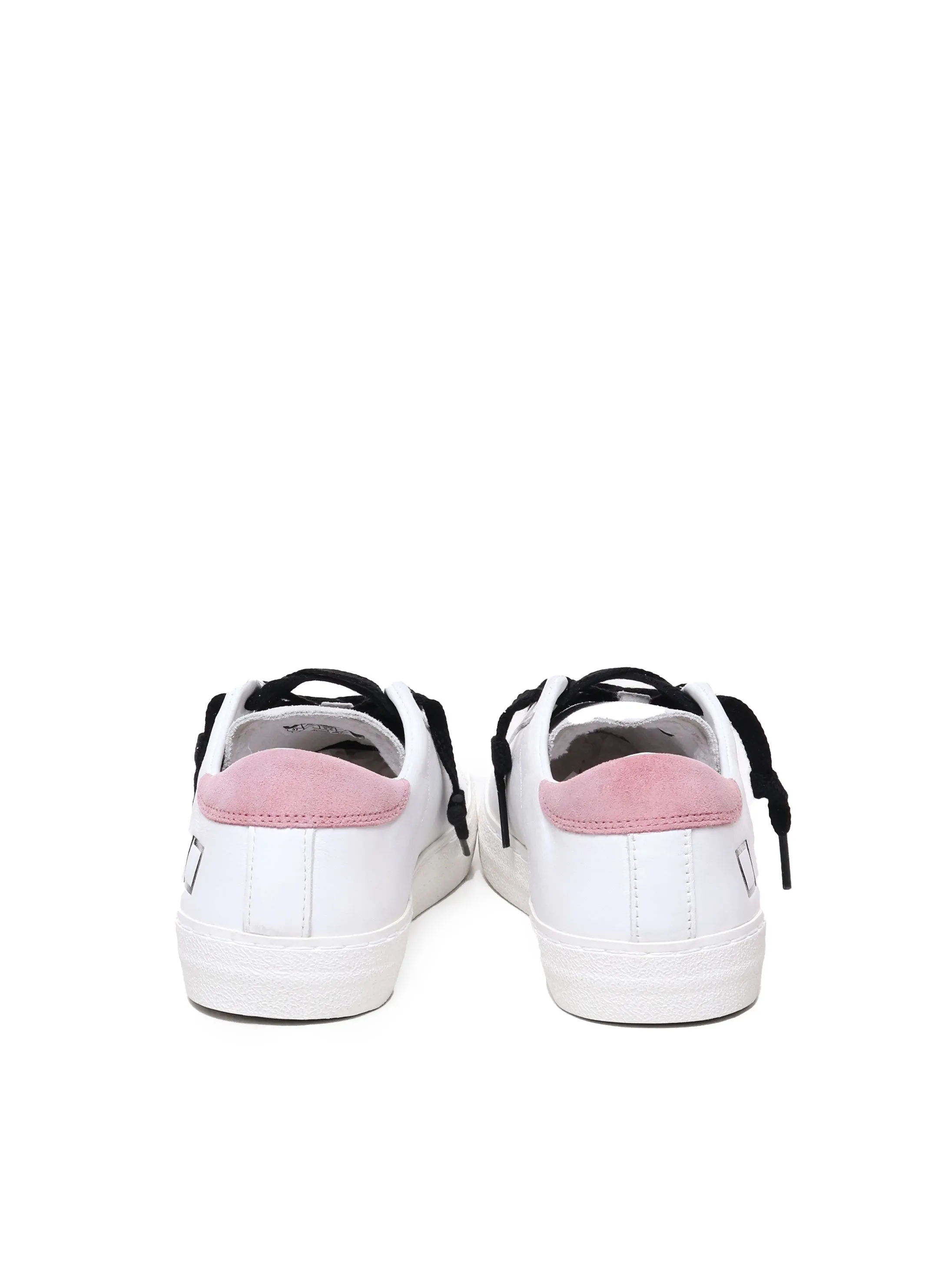 White and Pink Low Sneakers