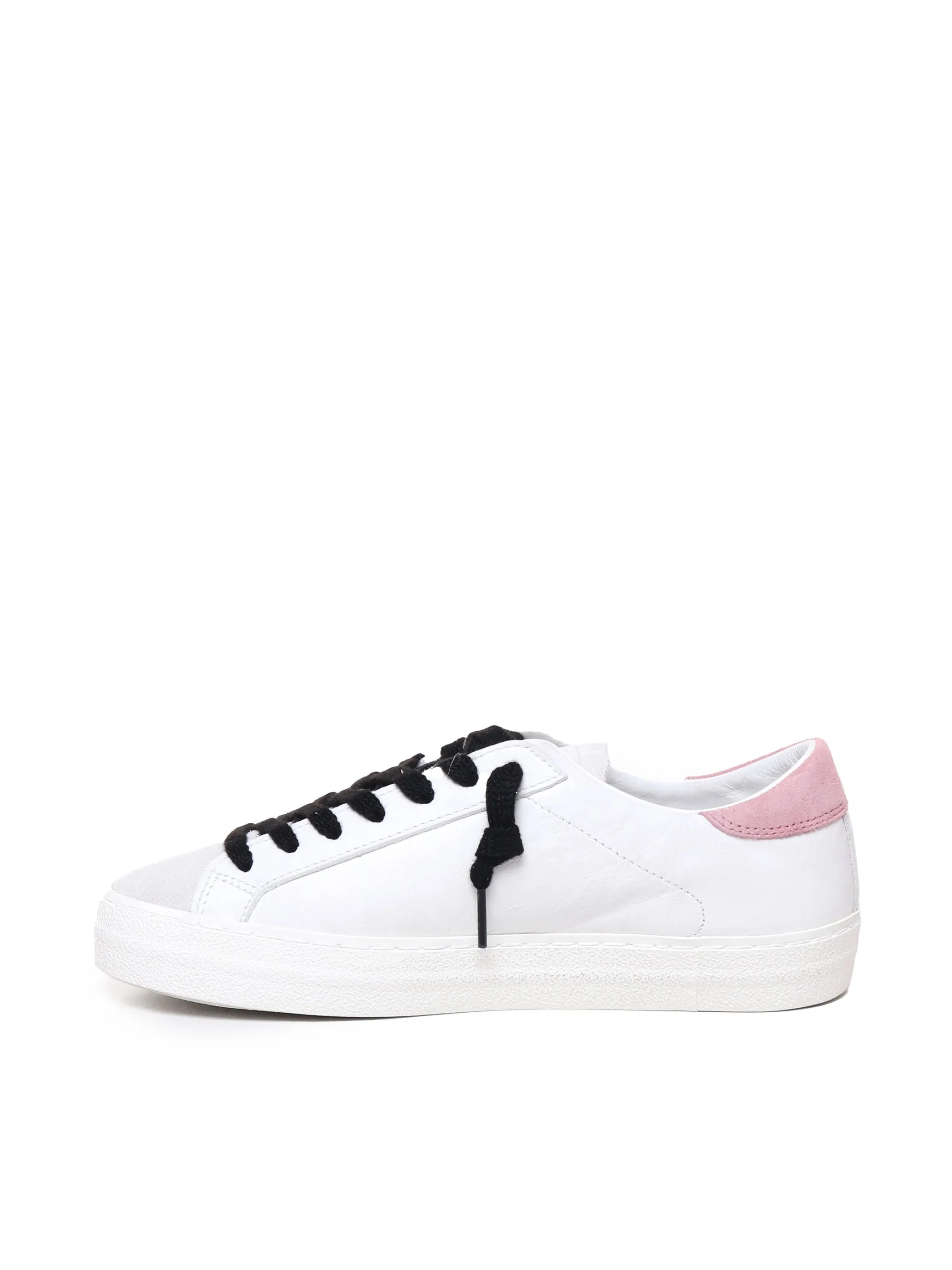 White and Pink Low Sneakers