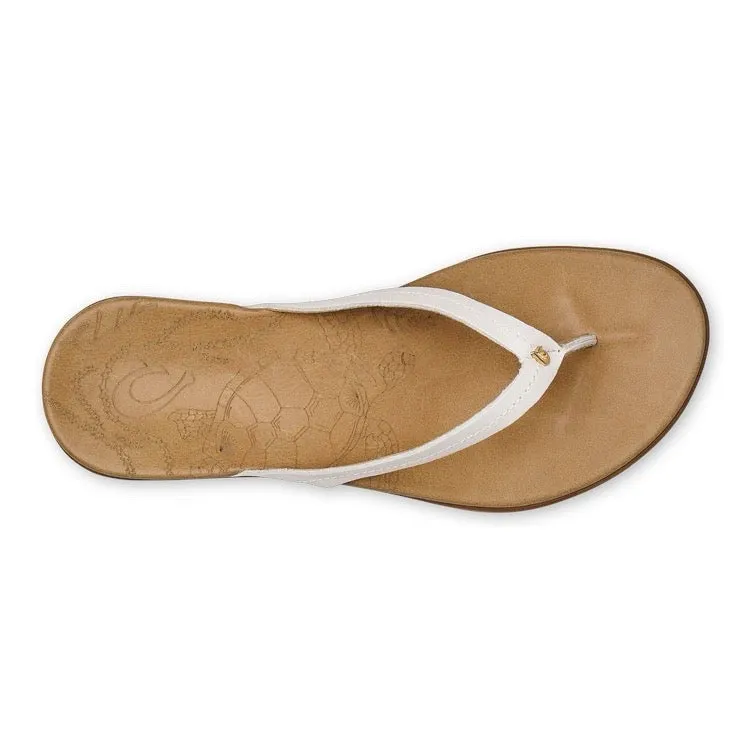 Women's Honu Flip Flop Sandal-Bright White/Golden Sand