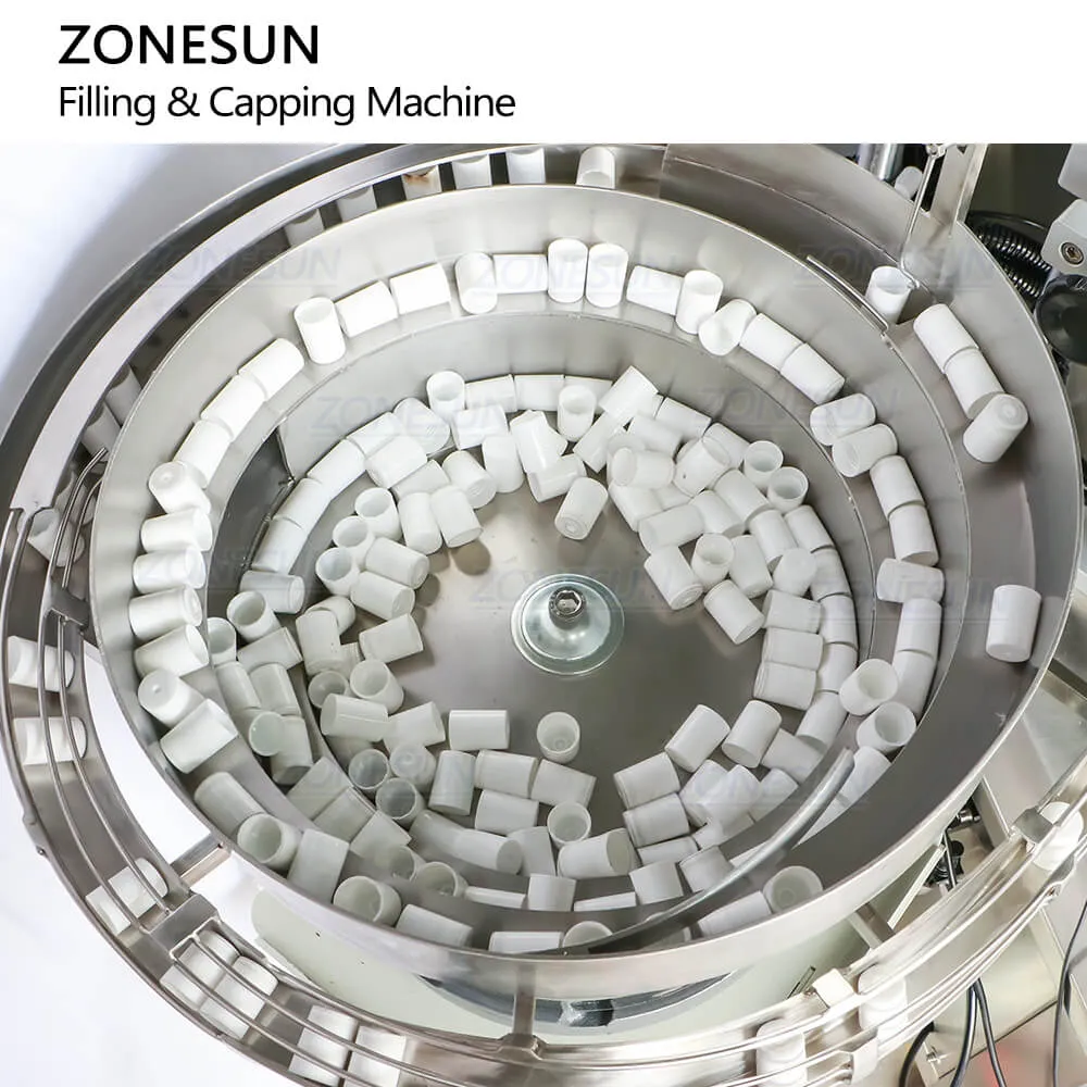 ZONESUN ZS-AFC11 Automatic Roll-on Bottle Filling Capping Machine For Deodorant Perfume Oil With Vibratory Bowl Sorter