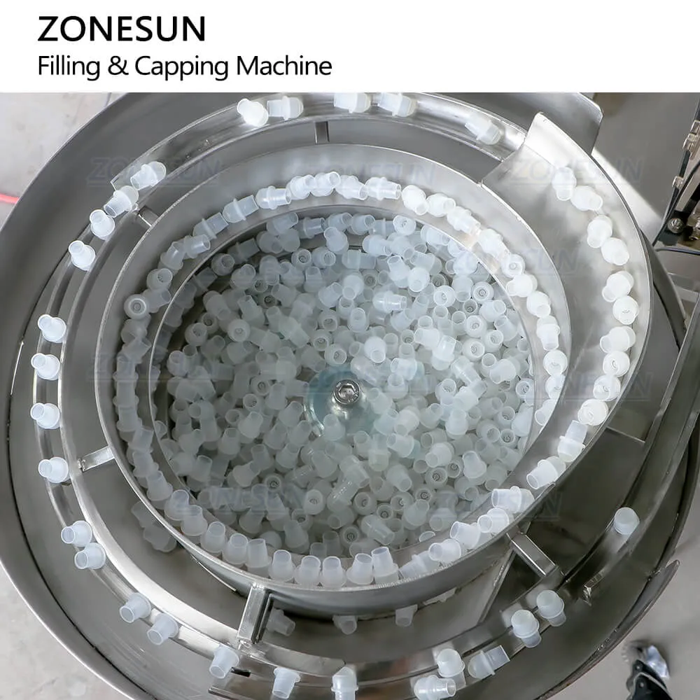 ZONESUN ZS-AFC11 Automatic Roll-on Bottle Filling Capping Machine For Deodorant Perfume Oil With Vibratory Bowl Sorter