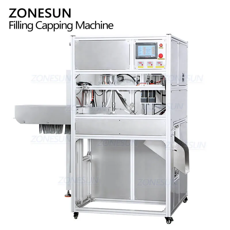 ZONESUN ZS-ASP2 Automatic Spout Pouch Yogurt Piston Pump Beverage Liquid Liquid Filling Capping Machine For Juice